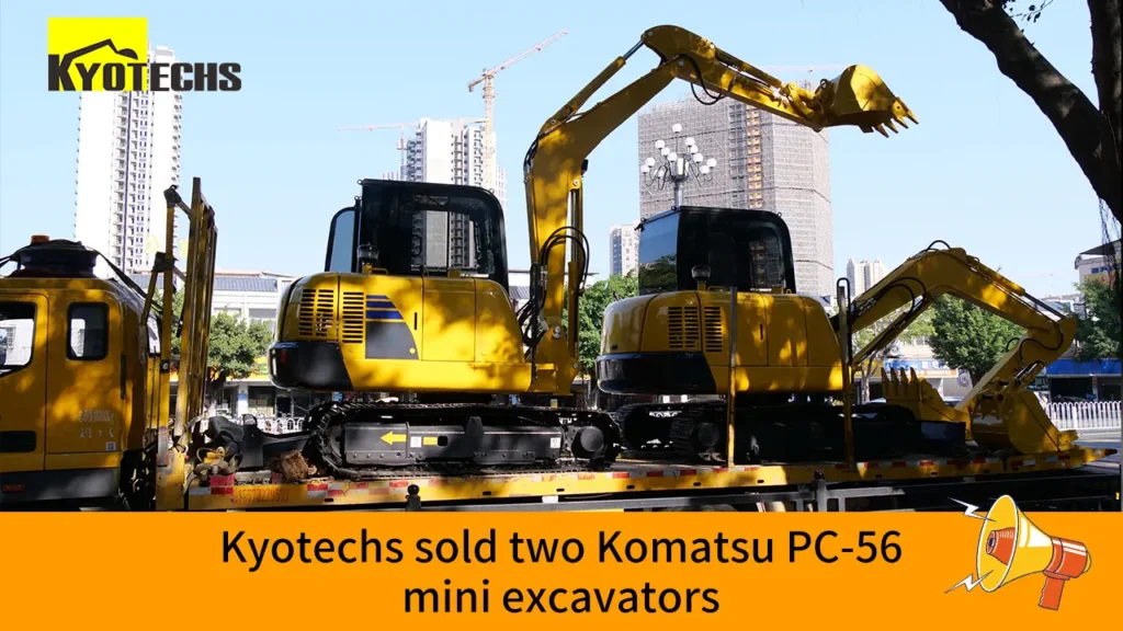 Kyotechs sold two Komatsu PC-56 mini excavators