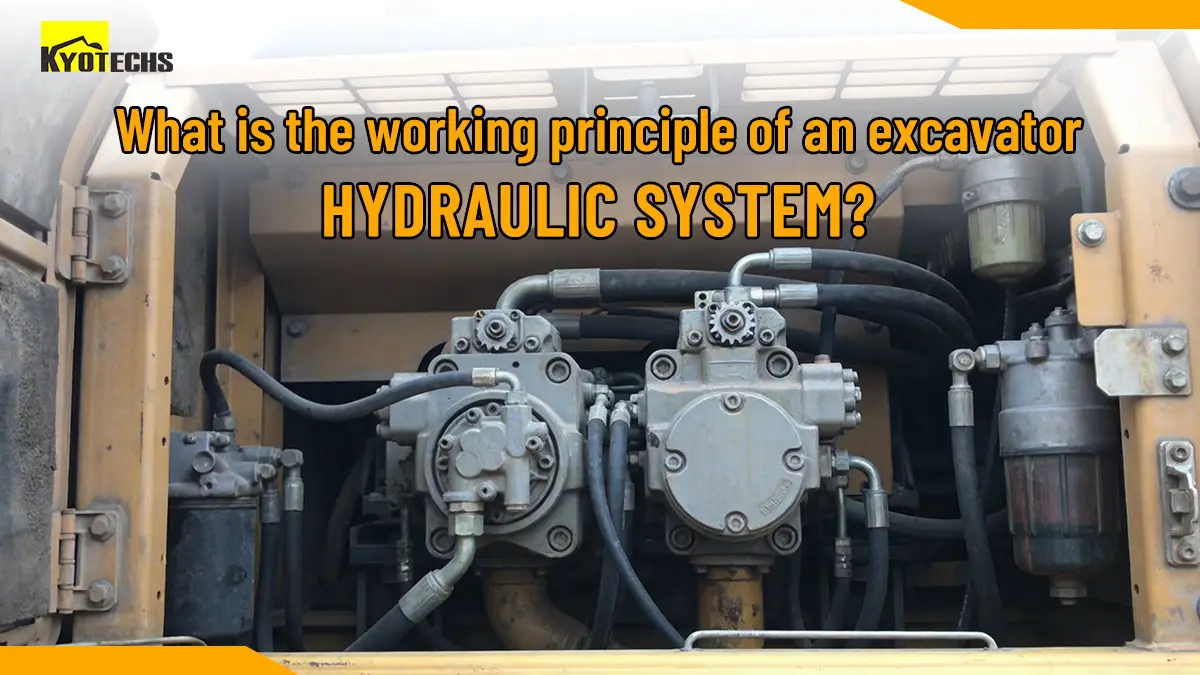 What is the working principle of an excavator hydraulic system?